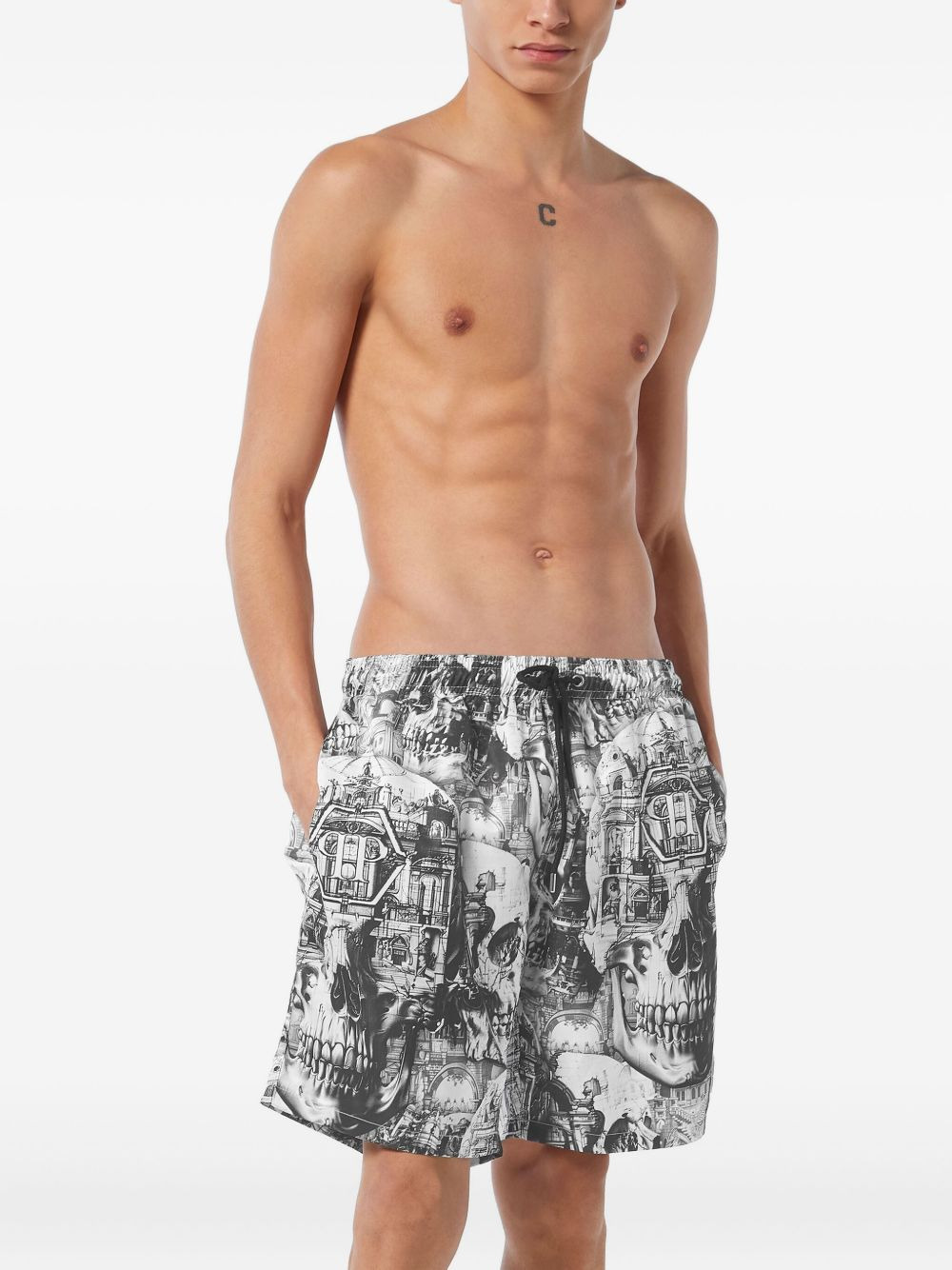 graphic-print swim shorts - 3