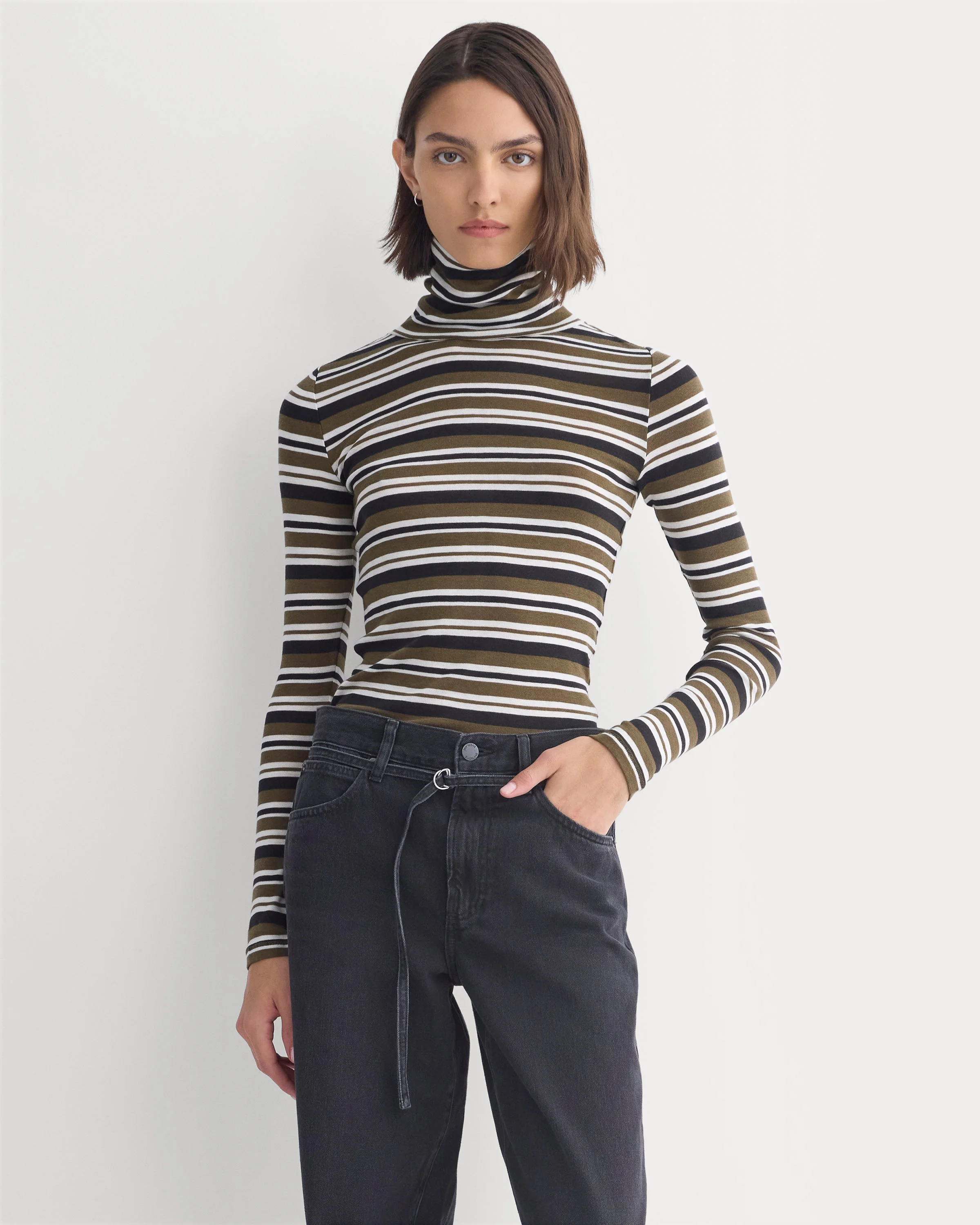 TISSUE LONG-SLEEVE TURTLENECK - 1