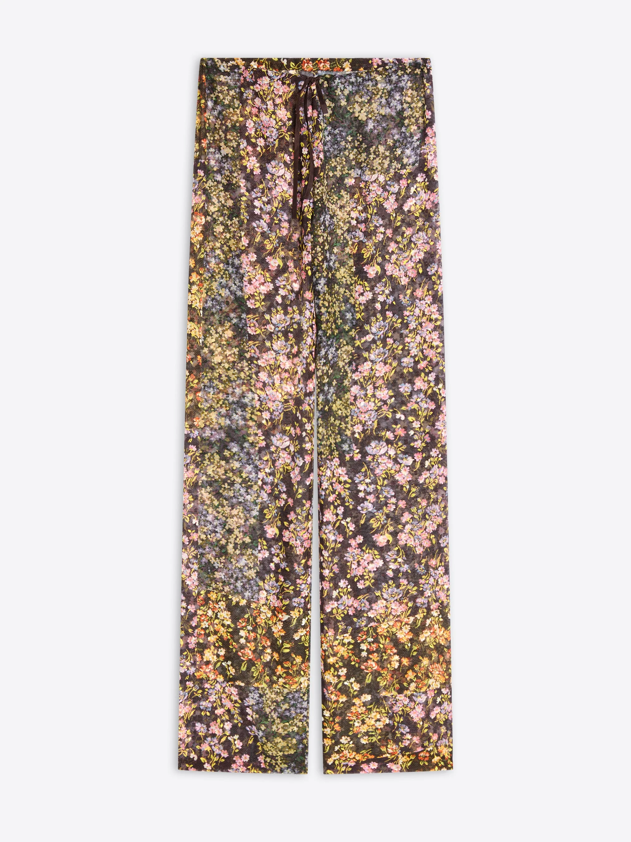 ELASTICATED JACQUARD PANTS - 1