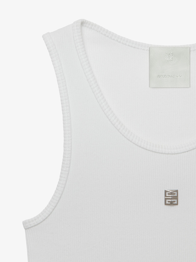 Givenchy SLIM FIT TANK TOP IN COTTON WITH 4G DETAIL outlook