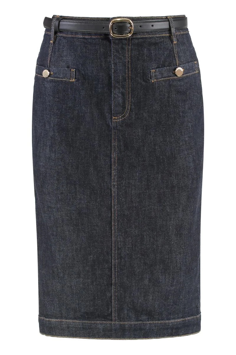 Self-Portrait Denim Skirt - 1