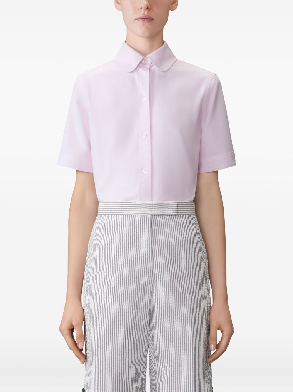 round-collar short-sleeve shirt - 3