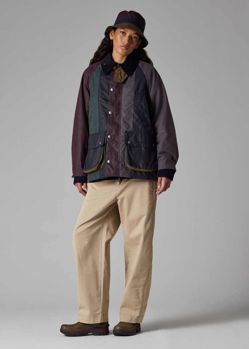 Paul Smith loves Barbour - Striped Oversized Bedale Wax Jacket 9