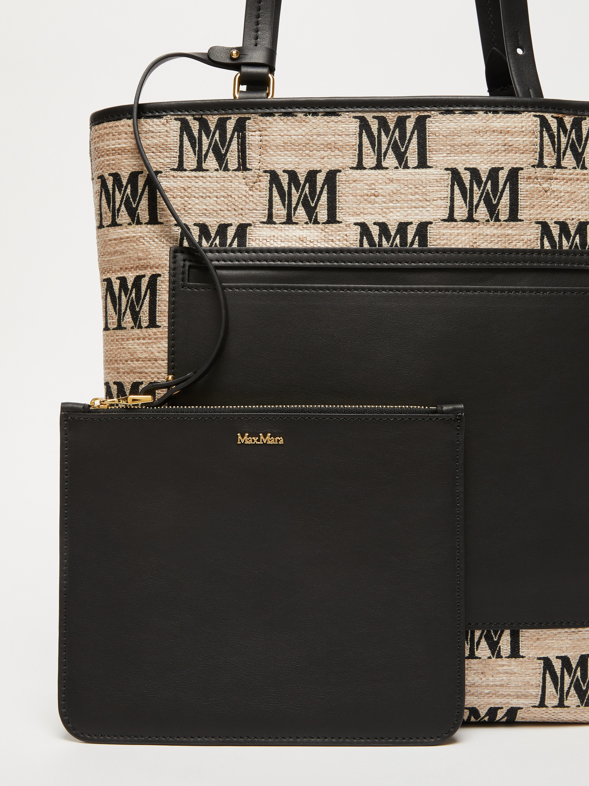 EASYBAG Jacquard raffia tote bag - 5