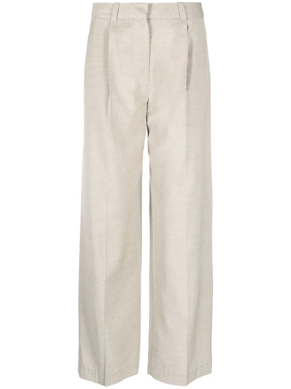 high-waisted pleated trousers - 1