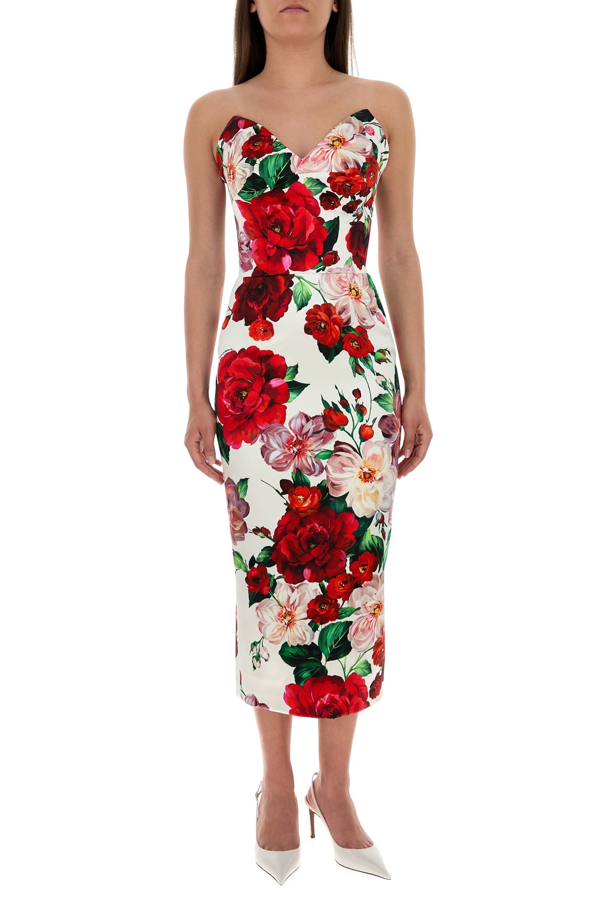 Printed satin dress - 6
