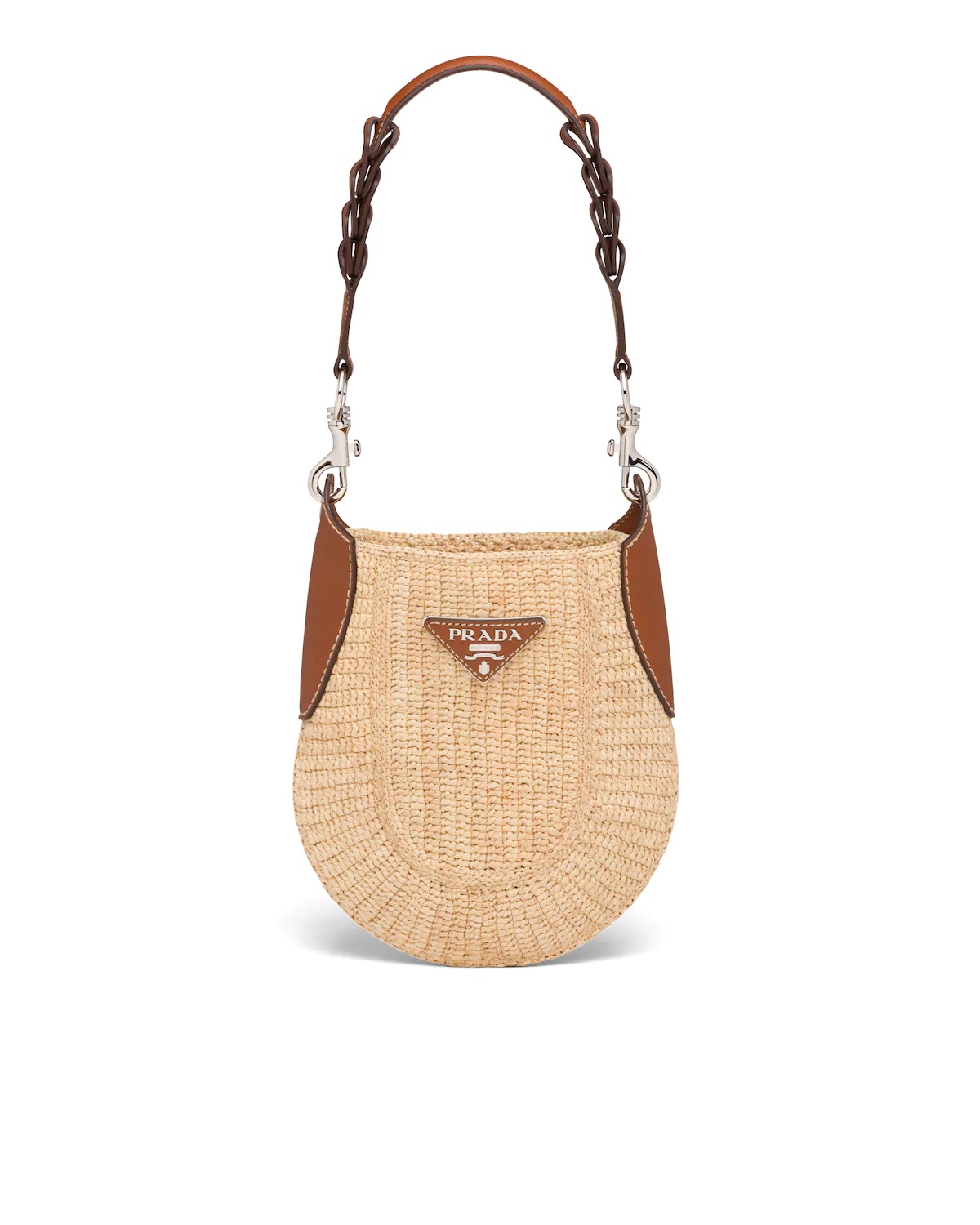 Raffia and Leather Bag - 1