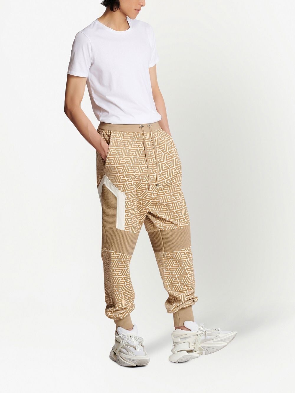 monogram panelled joggers - 2