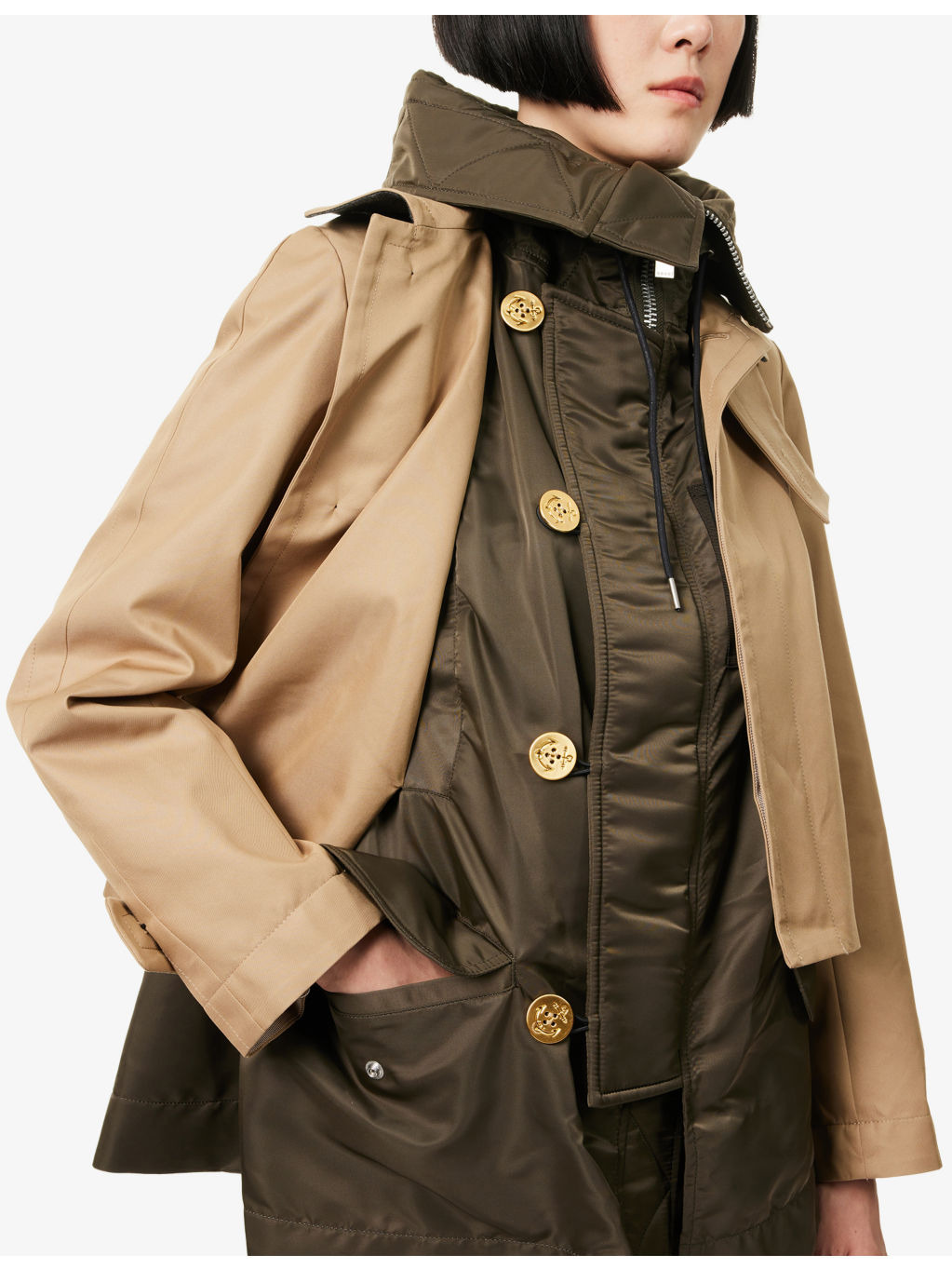 Layyered Hooded Cotton-Gabardine Blouson Jacket - 5