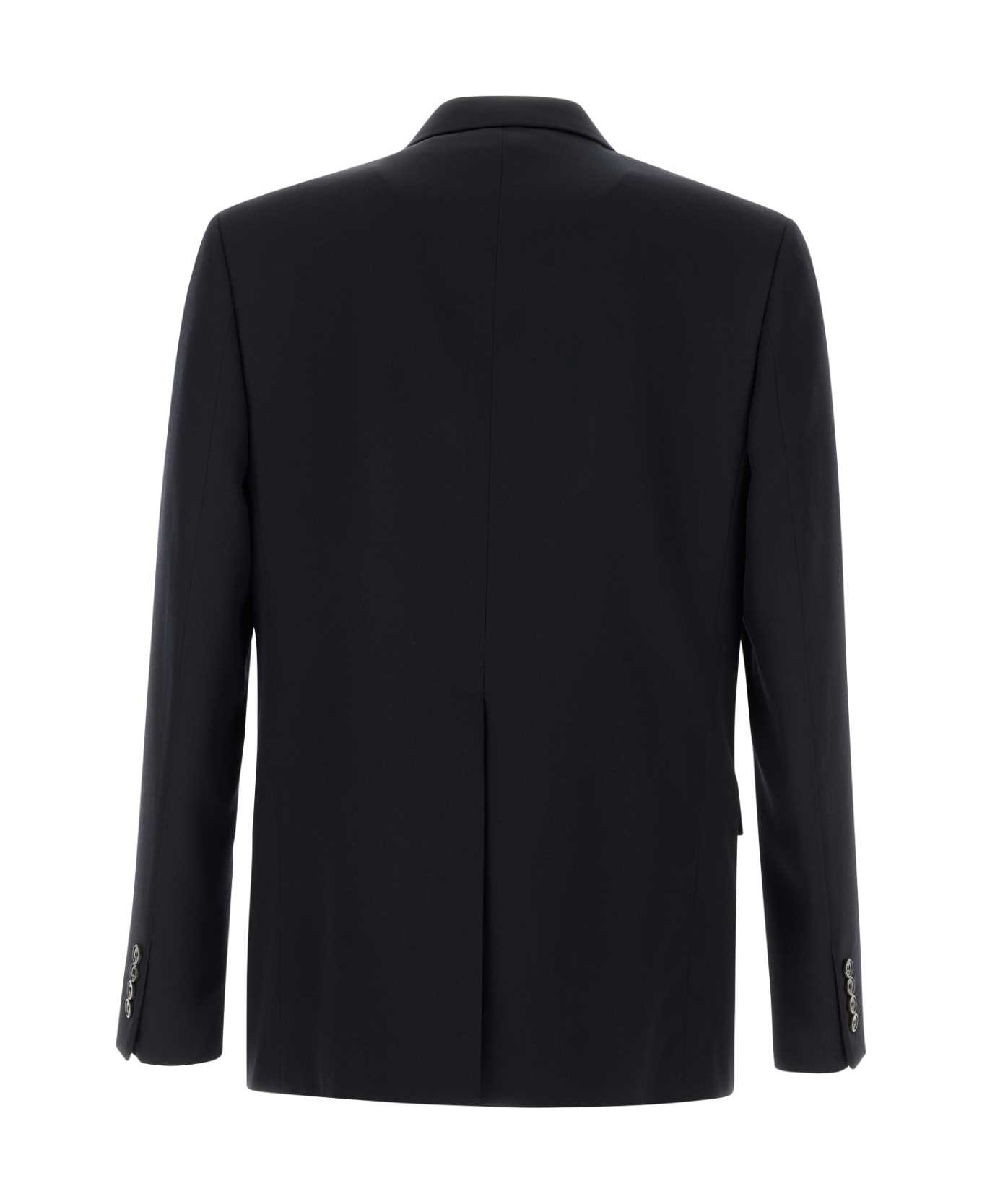 Midnight Blue Wool Blazer - 2