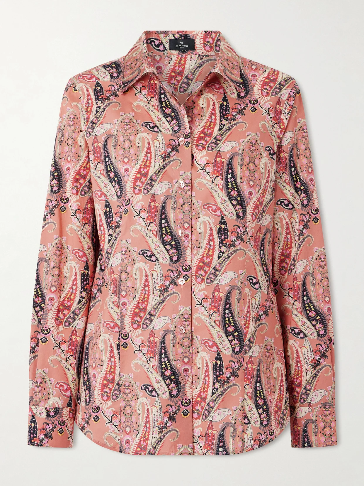 Paisley-print Cotton-blend Poplin Shirt - 1