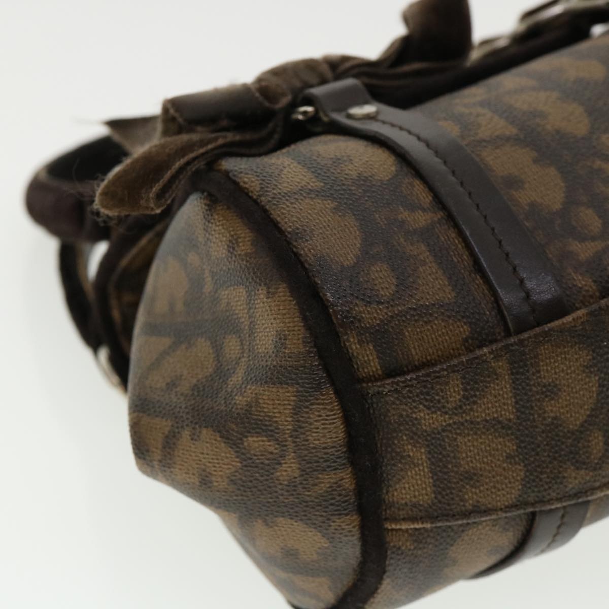 DIOR Trotter Canvas Hand Bag Brown - 15
