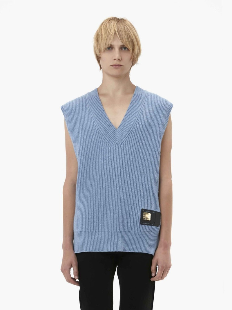 JW Anderson SIM CARD PATCH V NECK VEST outlook