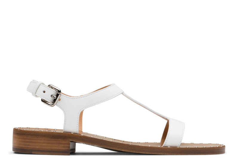 Elly
Prestige Calf T-Bar Sandal Stud White 1