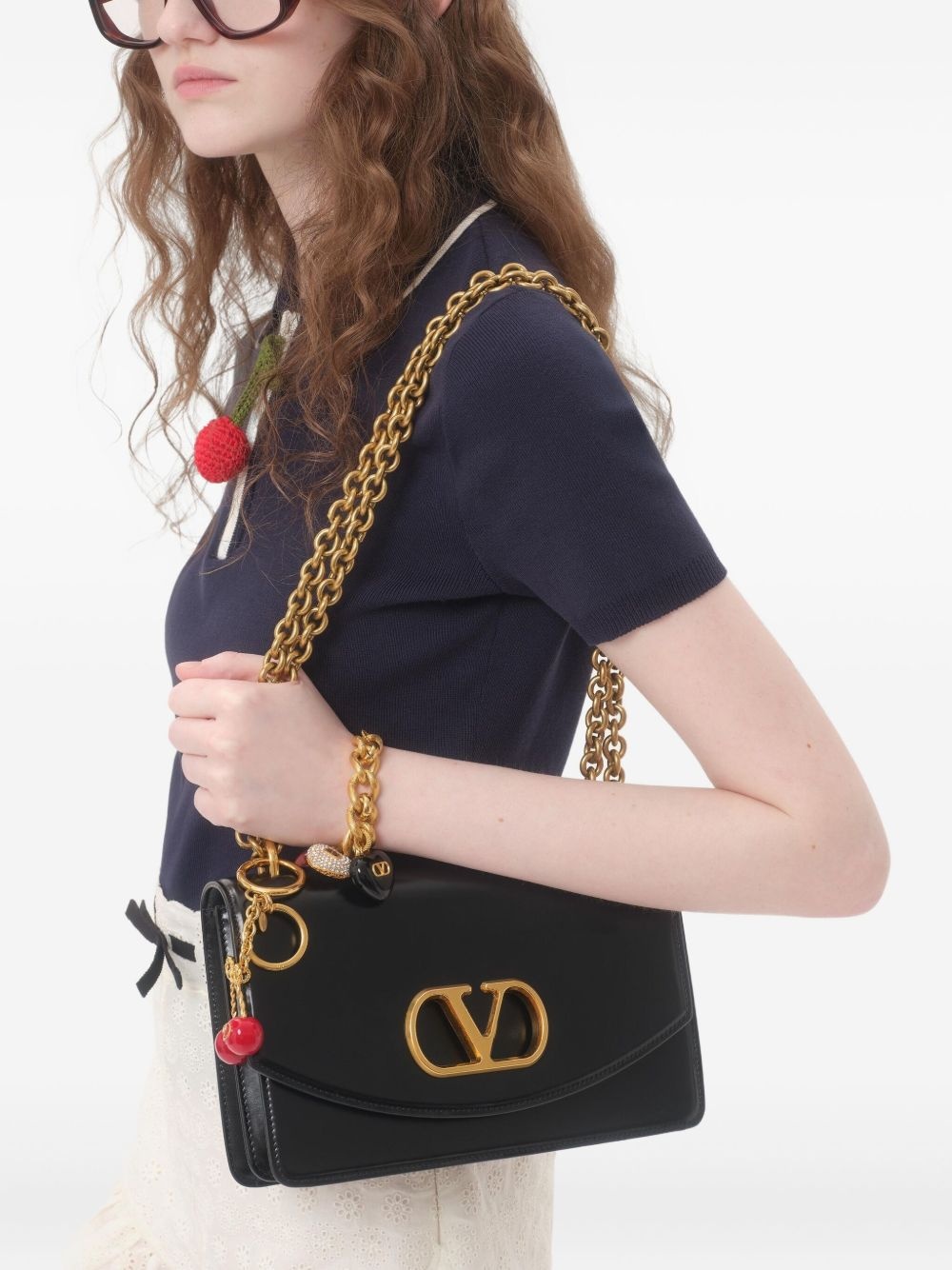 Cherry-charm polo top - 5