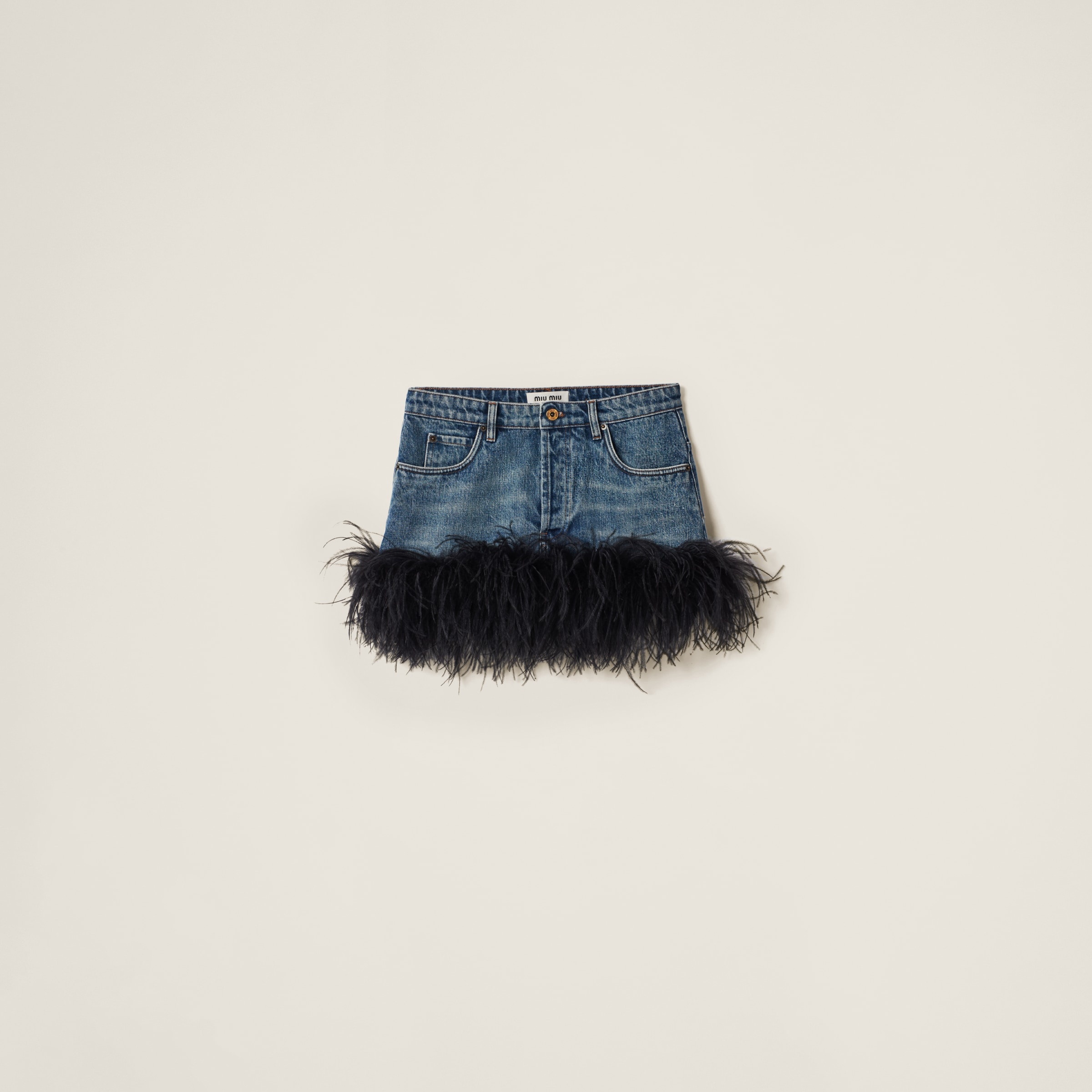 Denim miniskirt - 1