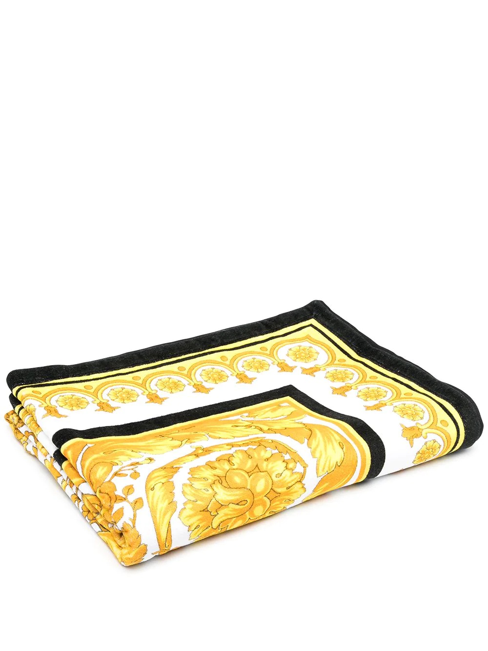 signature baroque print beach towel - 1