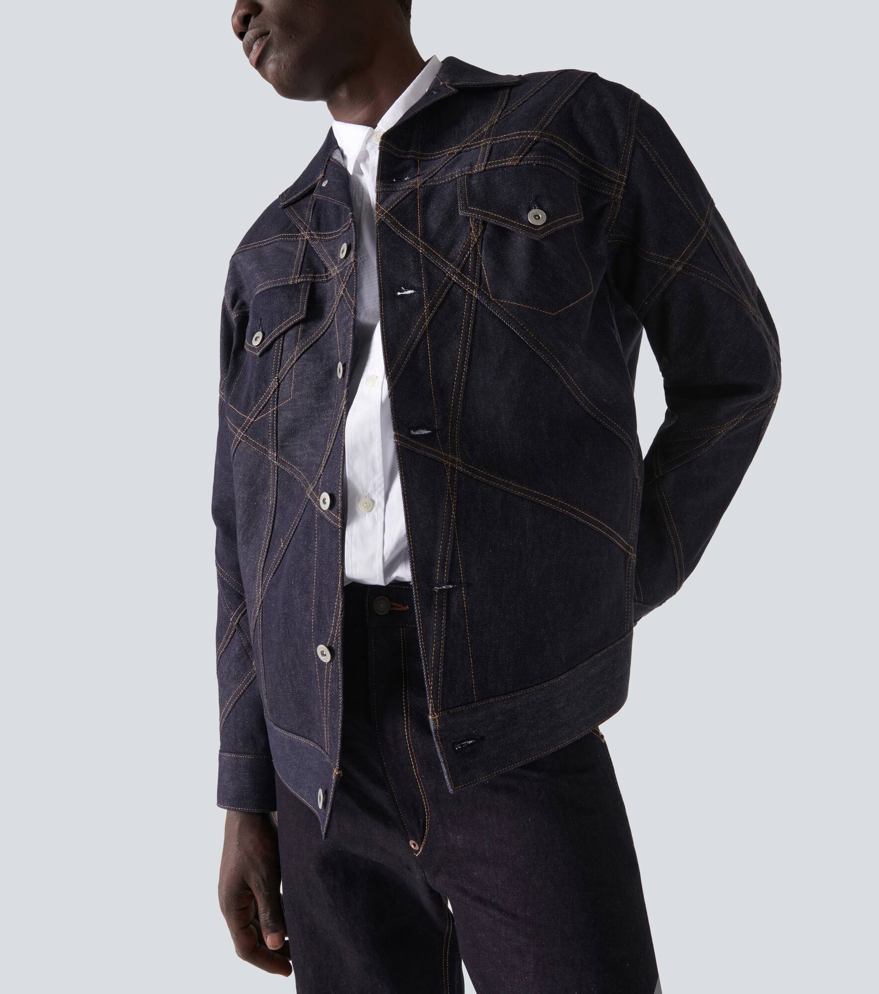 Embroidered denim jacket - 5