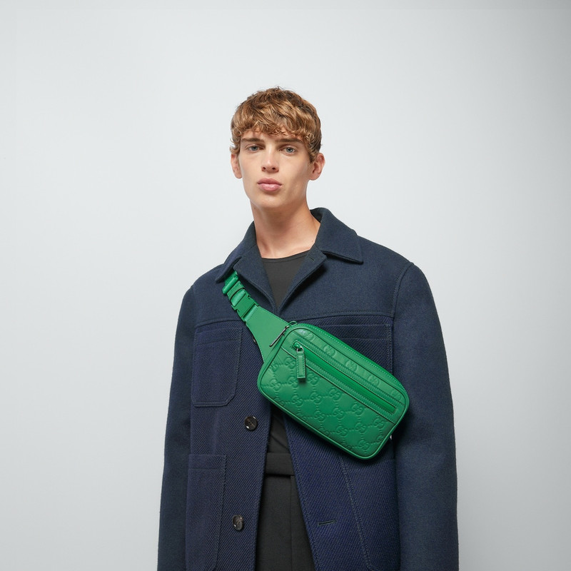 GG rubber-effect belt bag 3