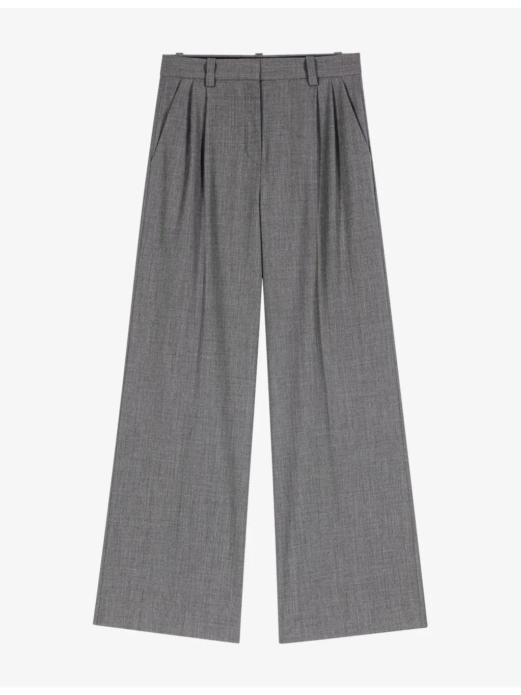 Wide-Leg High-Rise Woven Trousers - 1