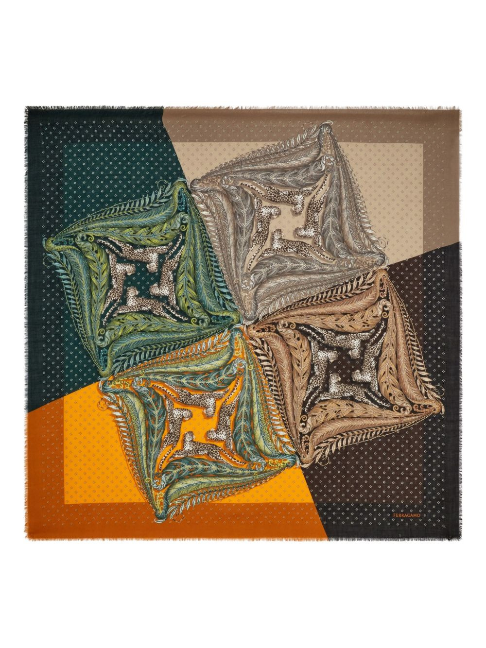 Ferragamo Women Printed Cashmere Stole - 1