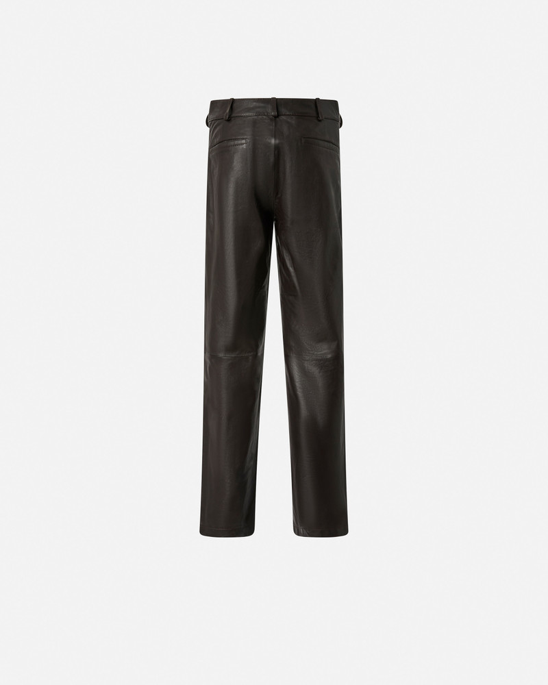 REIMAGINE BY PINKO X PATRICK MCDOWELL LEATHER TROUSERS WITH CROSSOVER 6