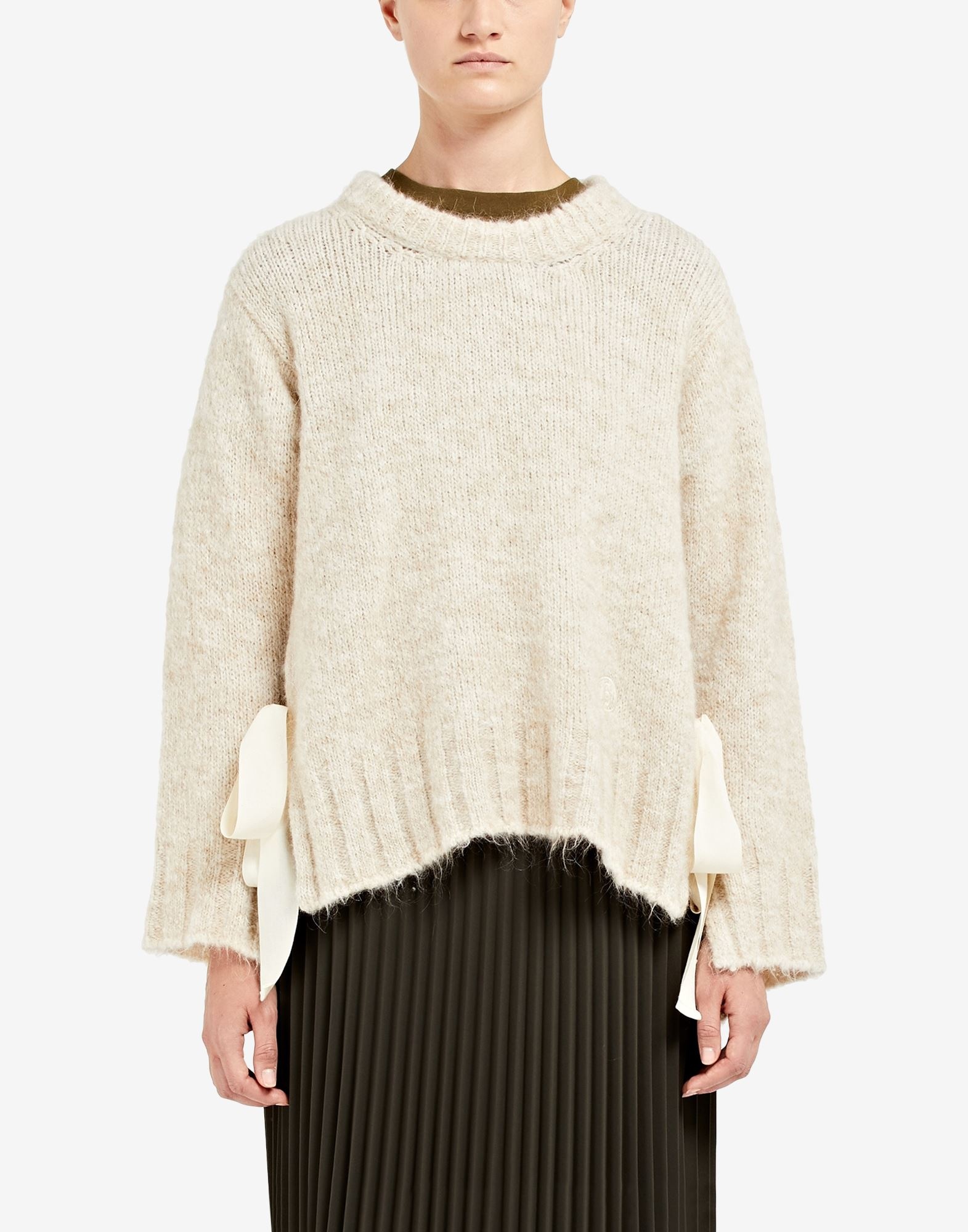 Ribbon hairy knit sweater - 5