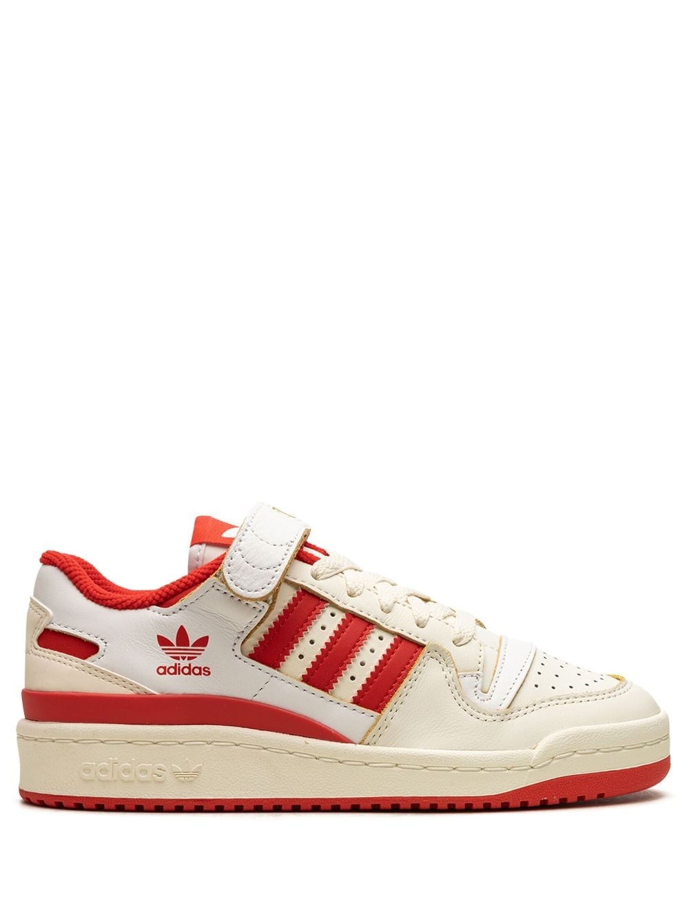 side-stripe leather sneakers - 1