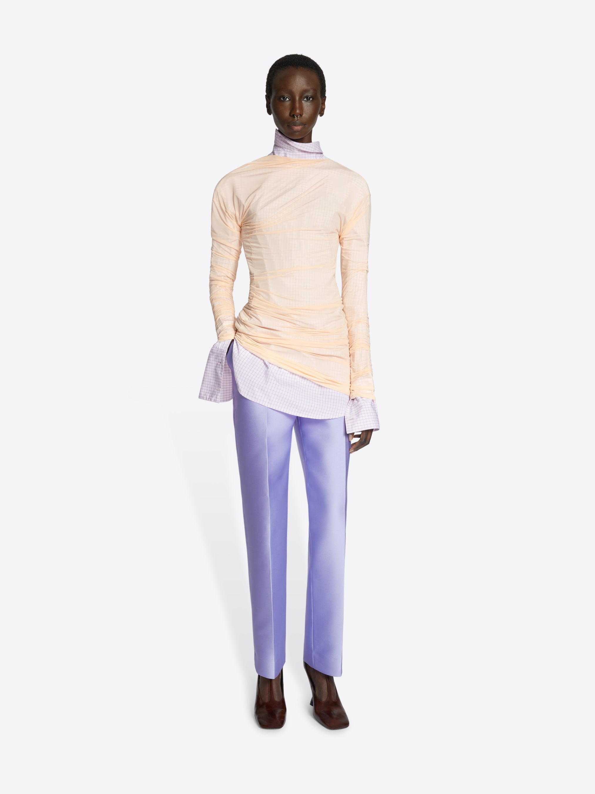 FITTED DRAPED T-SHIRT - 2