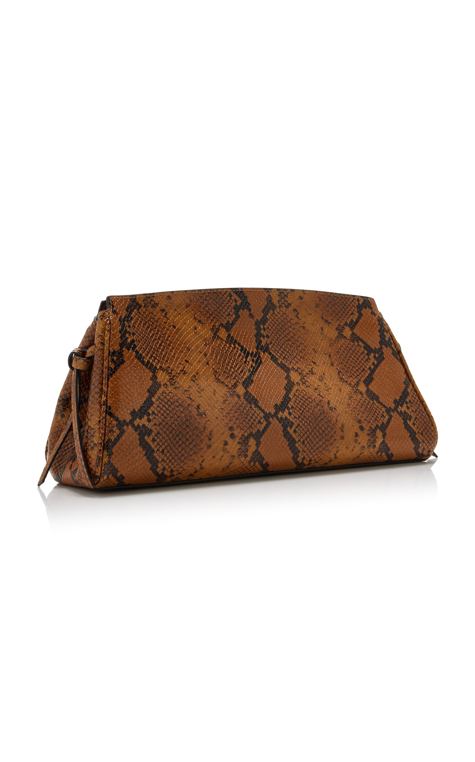 Maude Snake-Effect Leather Clutch animal - 3