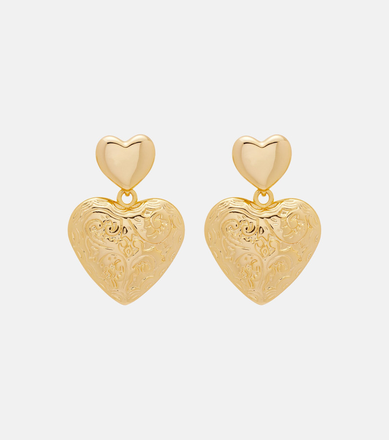 Engraved drop earrings 1