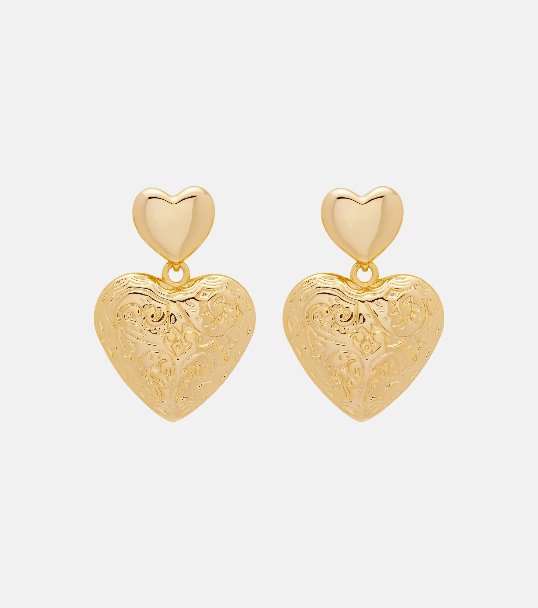 Engraved drop earrings - 1
