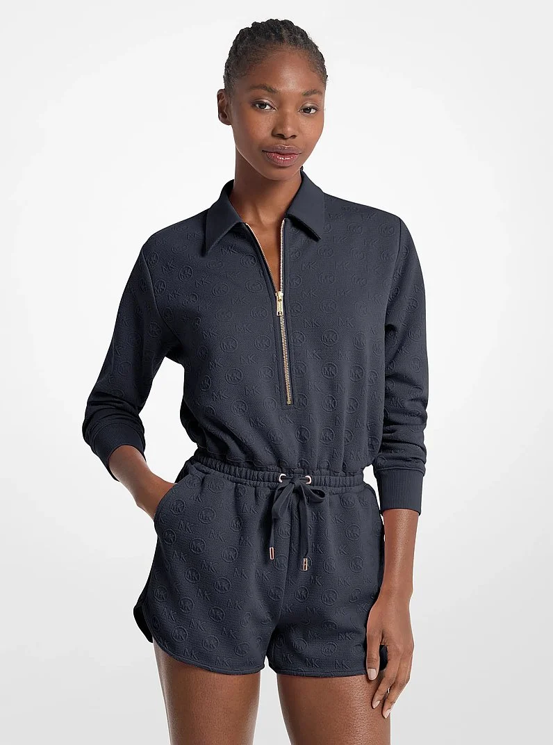 Logo Jacquard Romper - 1