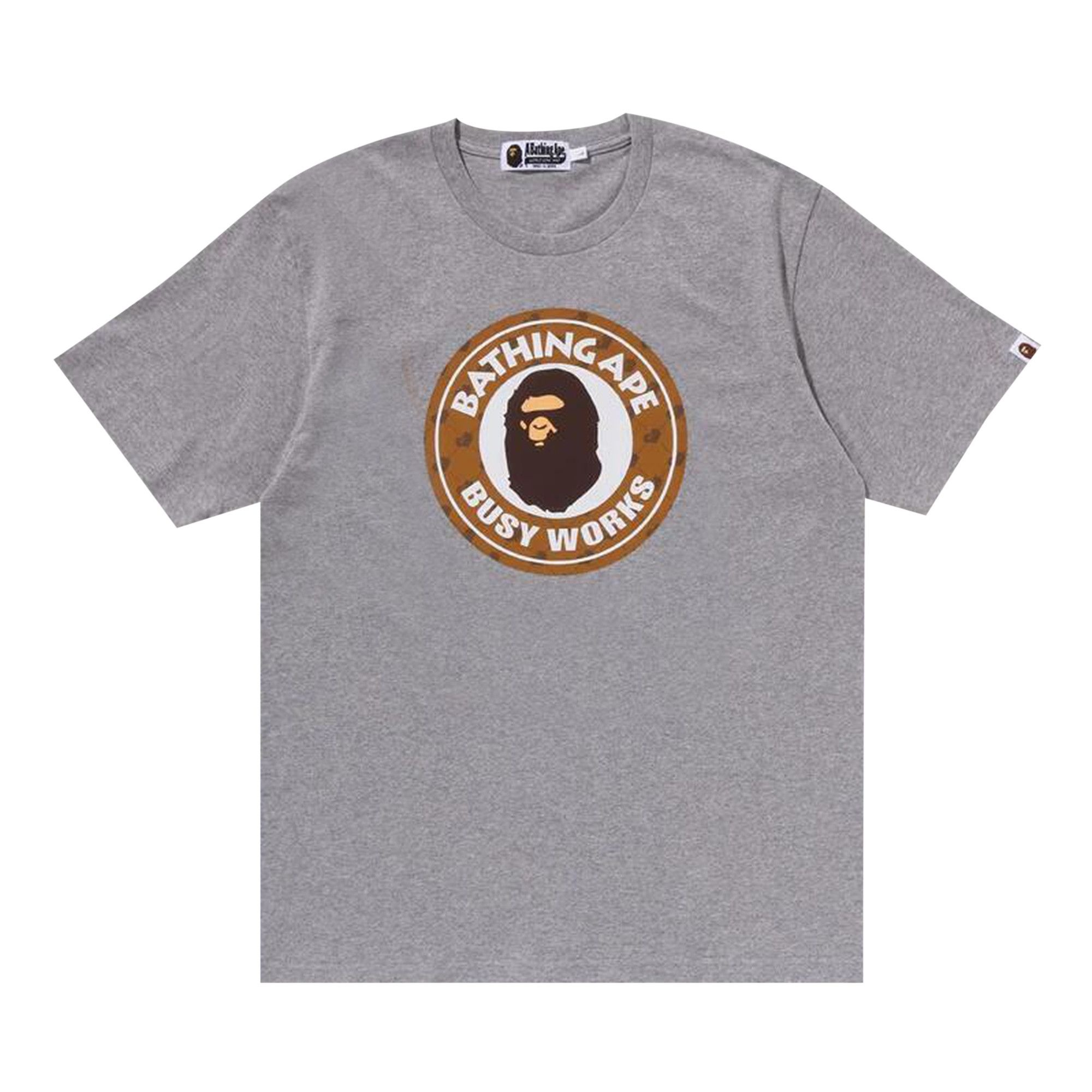 BAPE Cloud Head Monogram Busy Works Tee 'Grey' - 1