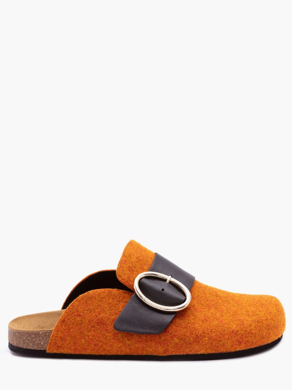 WOMEN’S BUCKLE FELT LOAFER MULES - 1