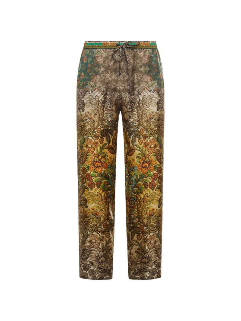 Aloe botanical-print straight trousers 1