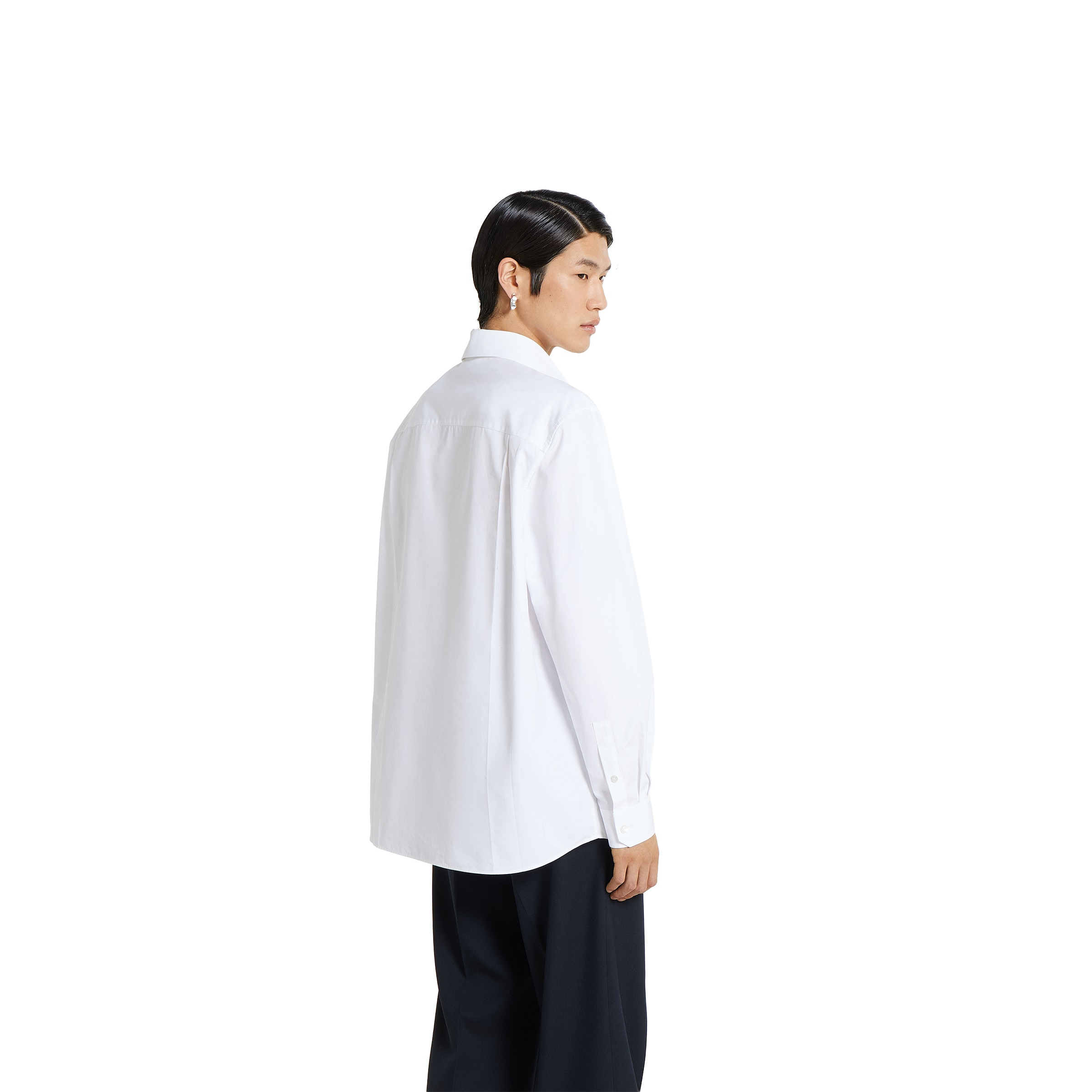 Cotton poplin shirt with embroidery - 4