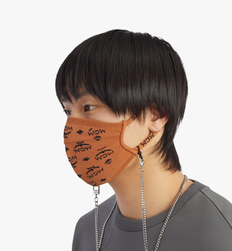 Monogram Knit Face Accessory with Chain 5