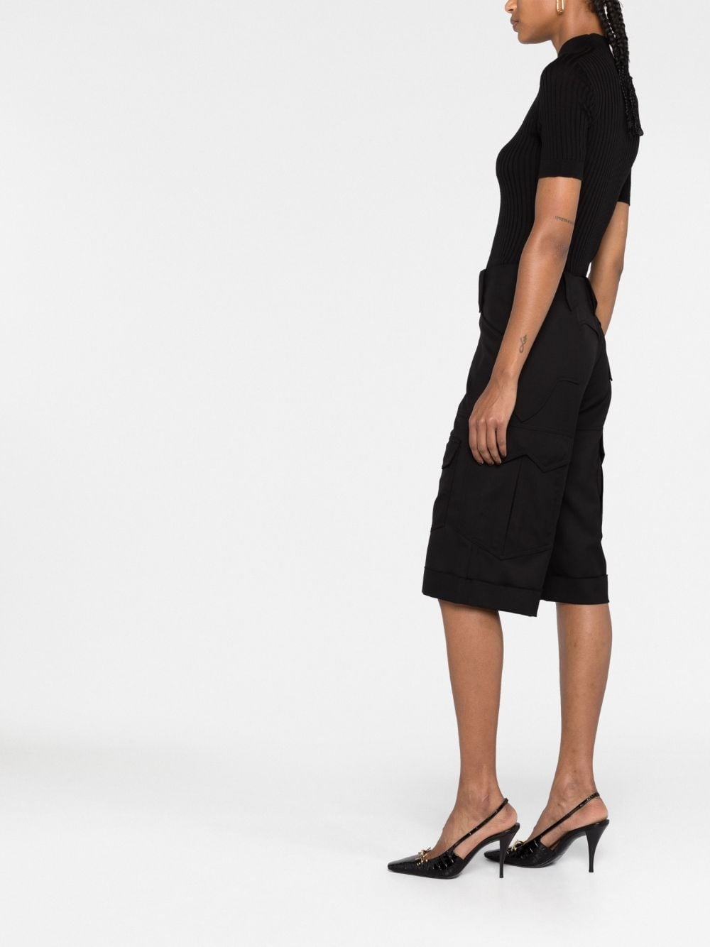 ribbed-knit short-sleeve top - 4