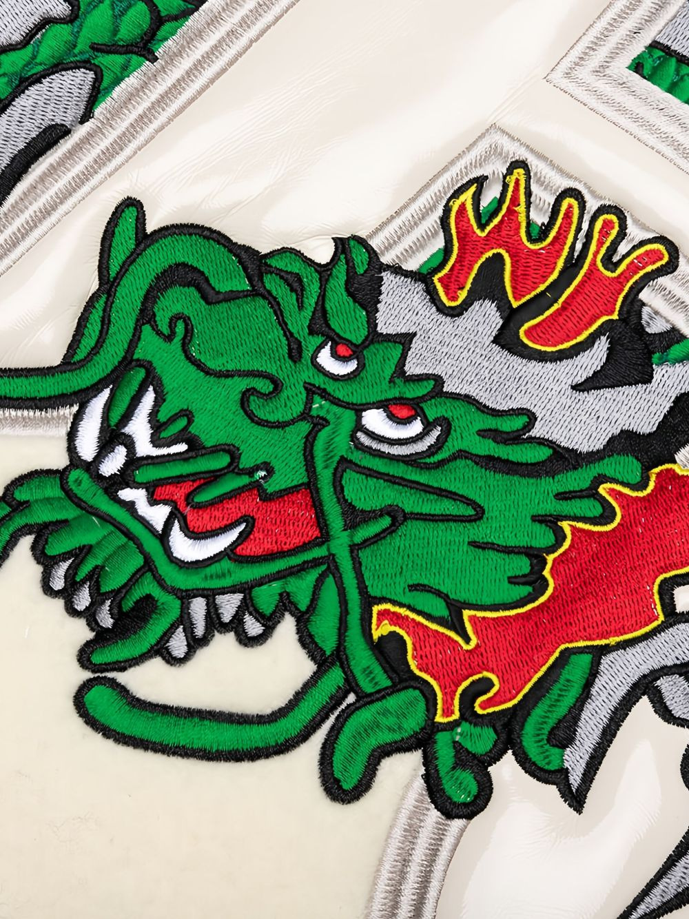dragon-embroidered varsity jacket - 3