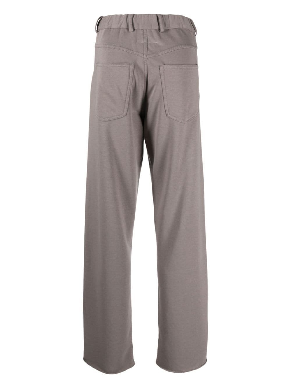 straight-leg cotton-jersey trousers - 2