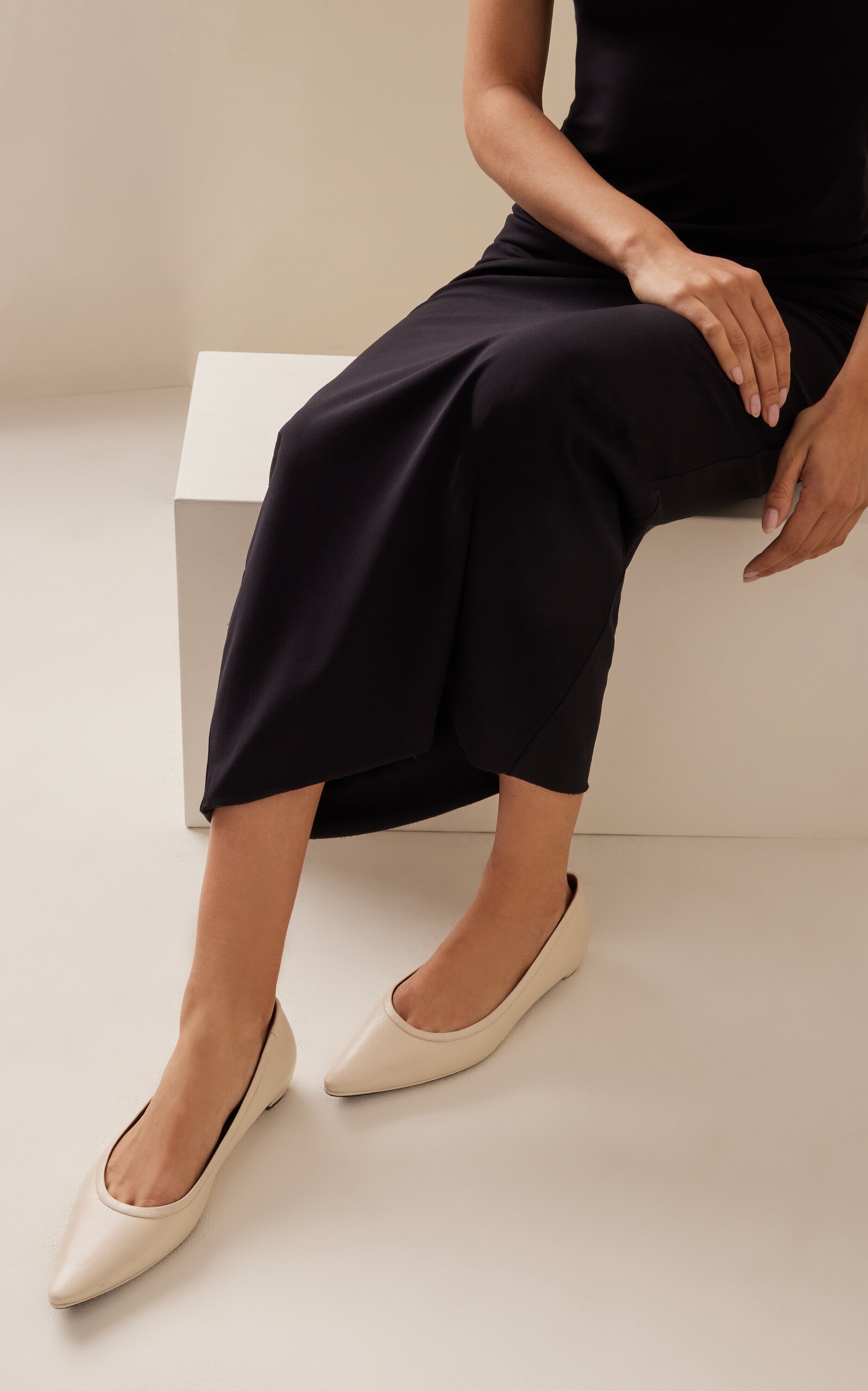 Claudette Leather Flats white - 3