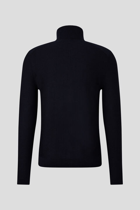 Lias half-zippered sweater in Navy blue - 5