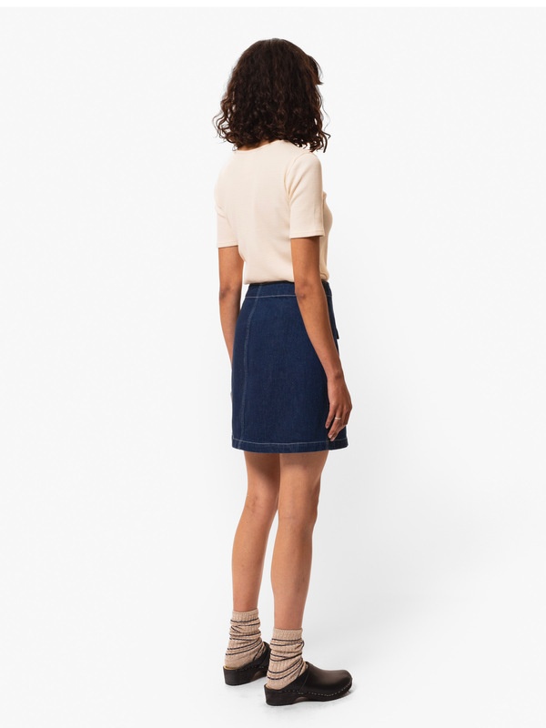 Elvy Western Denim Skirt Blue - 4