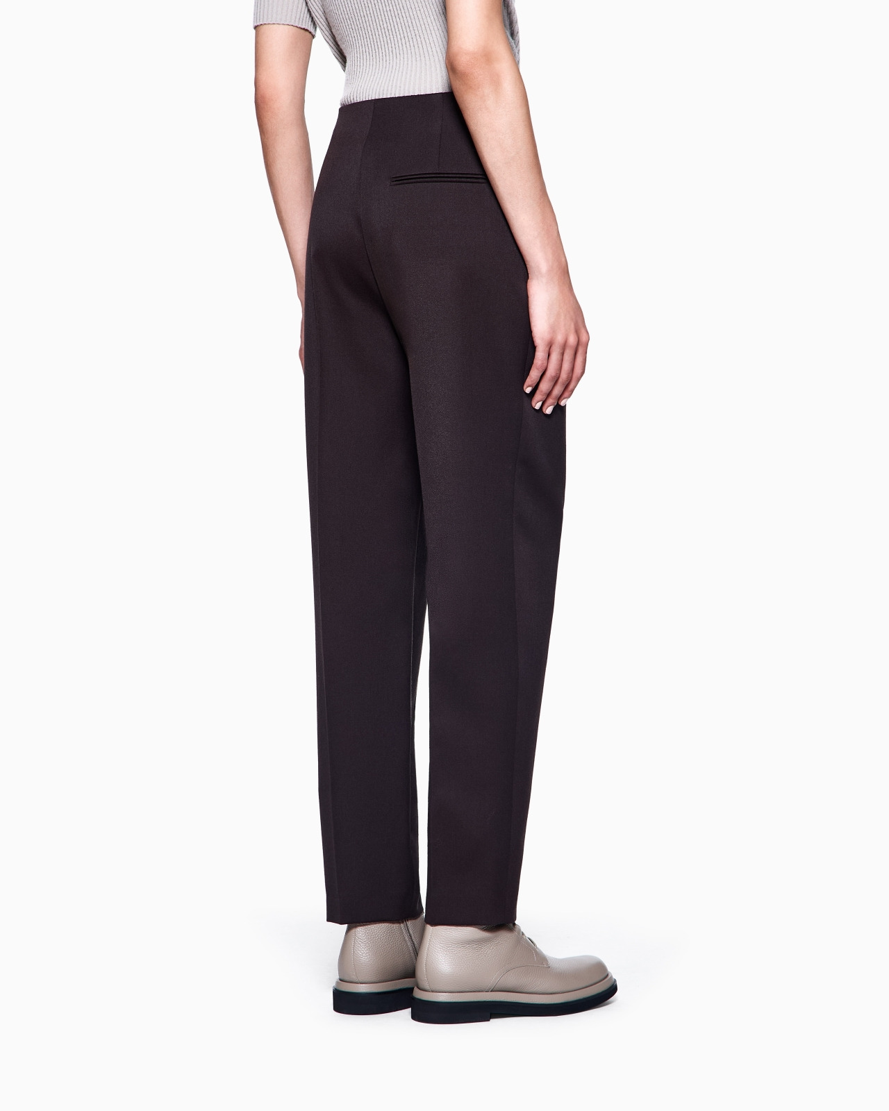 SINGLE-DARTED WOOL TROUSERS - 3