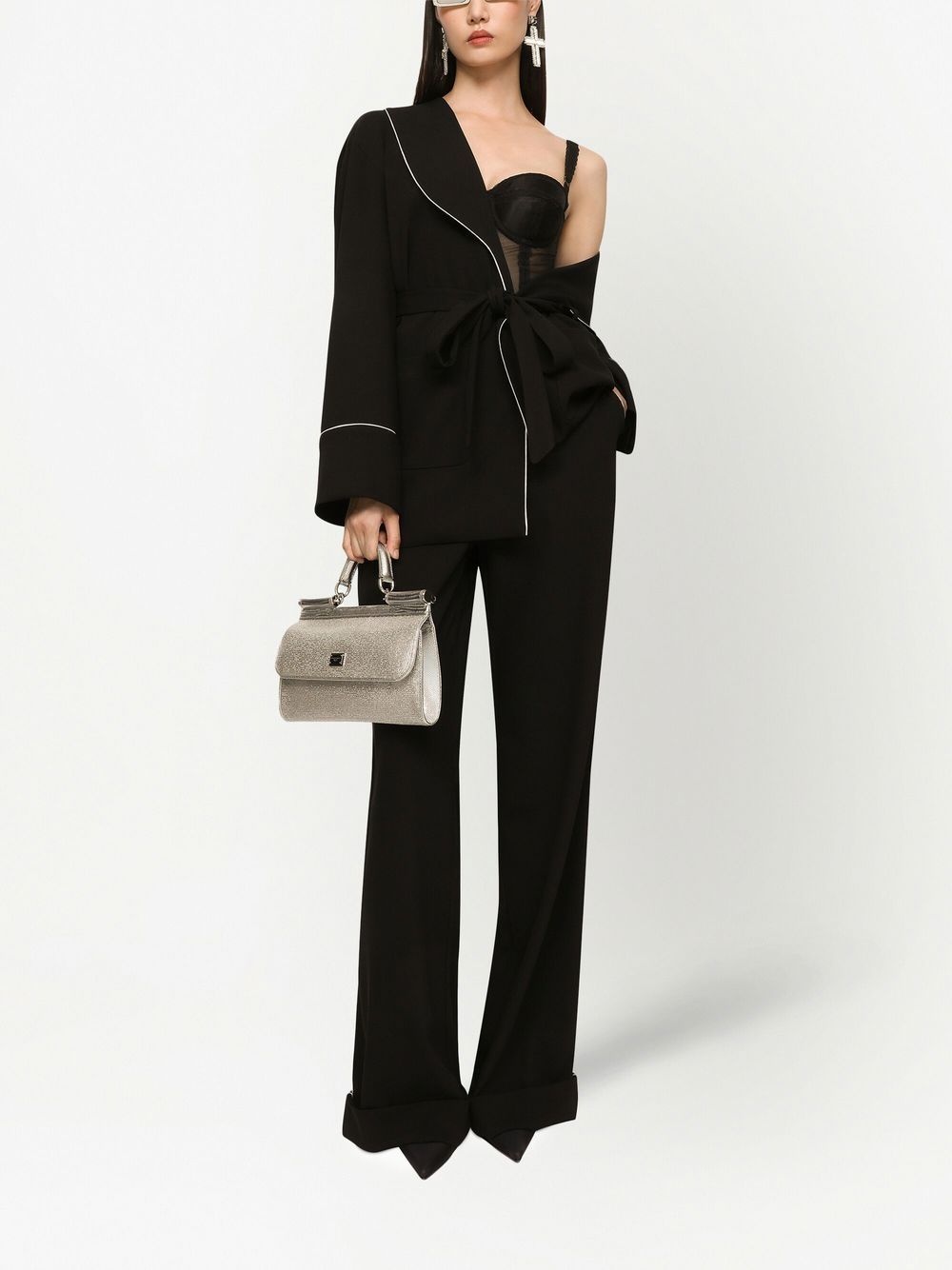 KIM DOLCE&GABBANA elasticated waist virgin-wool trousers - 2