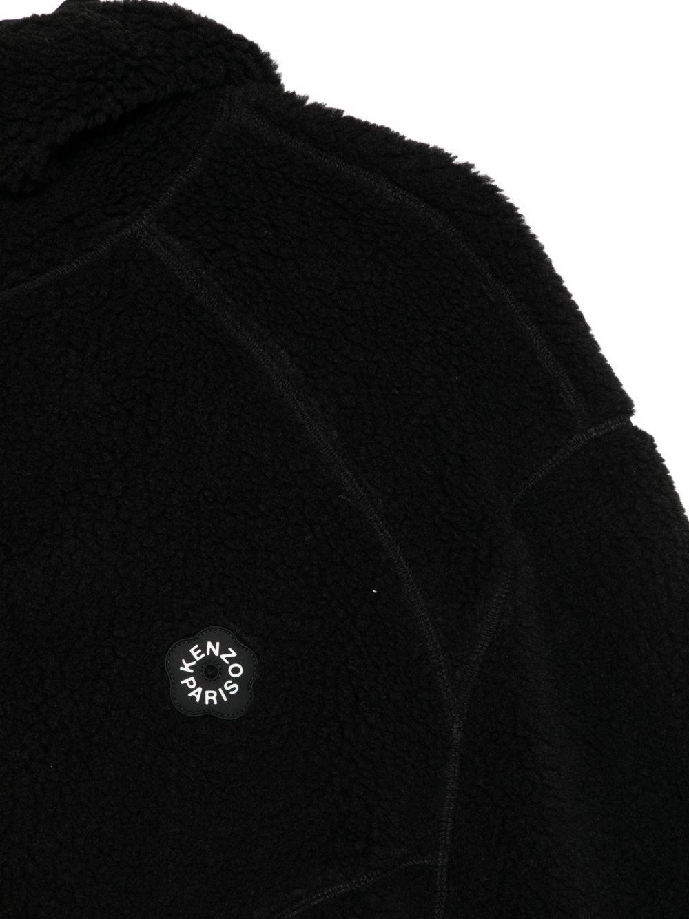 logo-patch zip-up jacket - 3