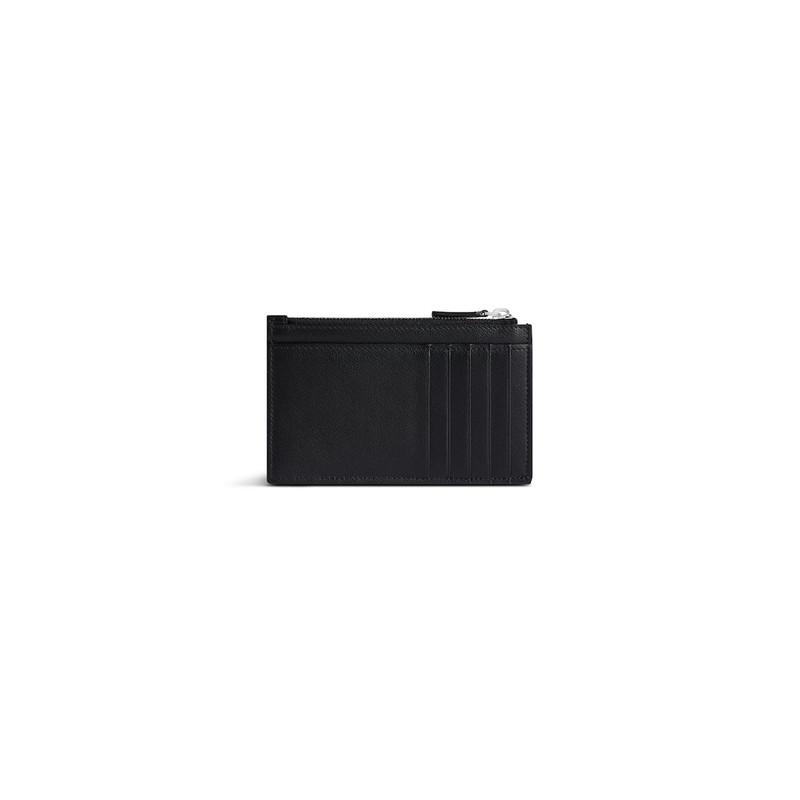 BALENCIAGA Men's Credit Long Coin And Card Holder  in Black outlook