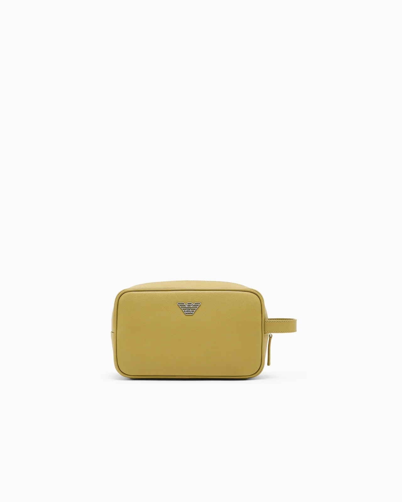 SAFFIANO BEAUTY CASE WITH A SIDE HANDLE AND METALLIC LOGO - 1