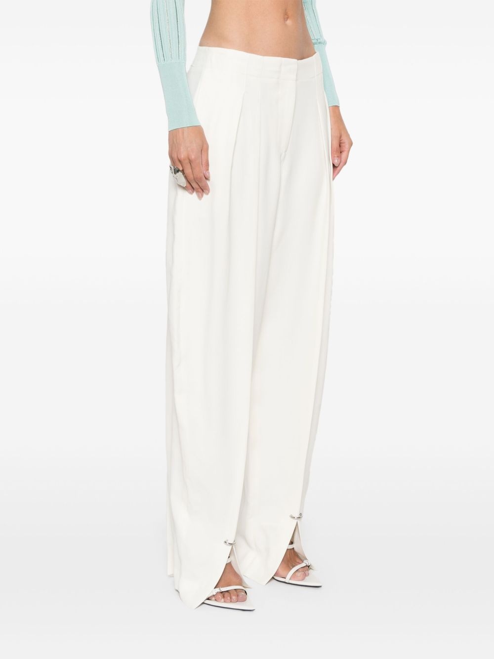 pierced tailored trousers - 3